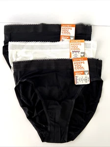 NEW Warner's 3 Pair Keeps You Cool Breathe Freely Hi-Cut Panties S/5 Multi-Color - Picture 1 of 3