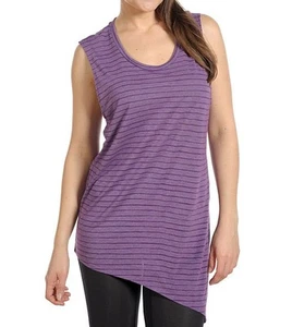 NEW NIKE WOMENS DRI-FIT TOUCH CLUB SIDE TIE TOP T-SHIRT PURPLE 637557 519 - Picture 1 of 2