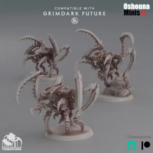 Wargaming Miniatures Deep Hive - Leaper Shrimp Oshounminis grimdark OPR - Bild 1 von 4
