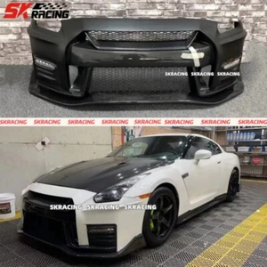 Kit difusor de parachoques delantero de media carrocería de fibra de carbono para Nissan GTR R35 2009-2016 - Imagen 1 de 12