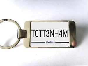 TOTTENHAM HOTSPUR SPURS NUMBER PLATE STYLE KEYRING KEYFOB FOB BOTTLE OPENER GIFT - Picture 1 of 8