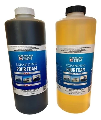 FIBERGLASS SUPPLY DEPOT, INC. Liquid 2Lb Density Expanding 2 Part Closed Cell Polyurethane Pour Foam:1/2GalKit
