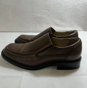 Dockers Men Brown Leather Proposal Slip-On  Pro Style Dress Loafers Shoes 7.5 M - Picture 1 of 4