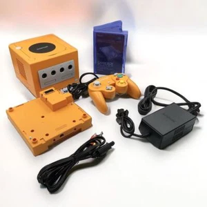 Nintendo GameCube DOL-101 Orange Console System & Game Boy Player Tested NTSC-J - Picture 1 of 10