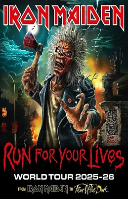 Iron Maiden Run For Your Lives Tour Poster or T Shirt Iron Maiden Shirt S-XXXL