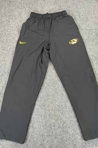 Nike Dri Fit Mens Small Missouri Tigers Mizzou Black Windpants with Zipper Legs Cover