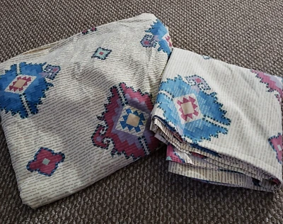 复古西南女王床单和床套摩洛哥 50/50 80 年代 90 年代 — 第 1/3 张图片