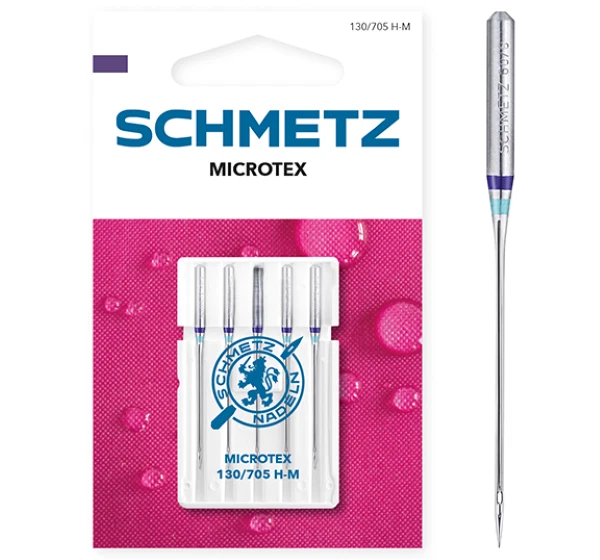 5 Schmetz Microtex-Nadeln 130/705 H-M Stärke 90/14 für Kunstleder, Seide, Folien - Bild 1 von 1