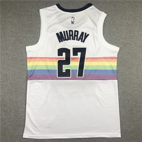 Denver Nuggets Rainbow City Edition Jersey .Jamal Murray #27- Men's Size S-2XL Cover