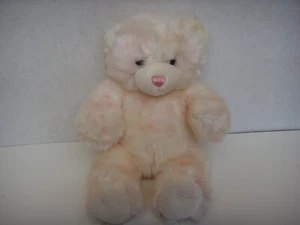 BUILD A BEAR PINK WHITE TEDDY 15" FROSTED COTTON CANDY Valentine Easter NWOT NEW - Picture 1 of 1