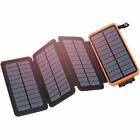 Solar Charger 25000mAh Hiluckey Outdoor Portable Power Bank with 4 Solar Panels
