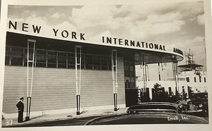 Vintage 1940er JFK New York International Airport RPP Postkarte Luftfahrt selten Kodak - Bild 1 von 3