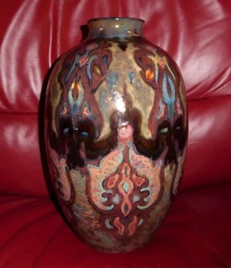 !!!!! ART DECO GOUDA HOLLAND "ZUID-HOLLAND" SCHÖNE GROSSE VASE MUSEAL !!!!! - Bild 1 von 4