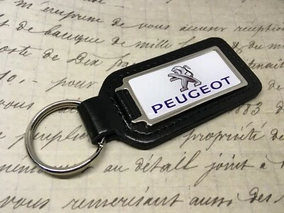 PEUGEOT Real Leather Keyring Printed resin coated 308 3008 208 508 2008 5008 GT