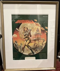Disque vidéo encadré Barbarella Jane Fonda 1981 CED SELECTAVISION Marcel Marc très bon état + - Photo 1/4