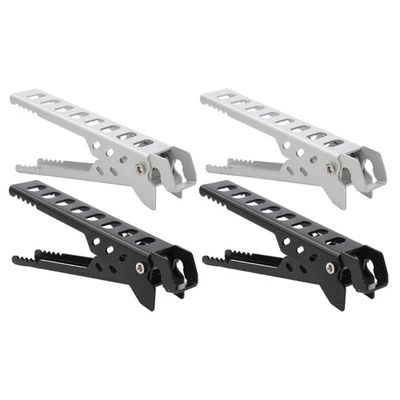  Pinza para sartenes de pizza 4 piezas: pinzas de soporte para plato caliente para camping Foto 1 de 4