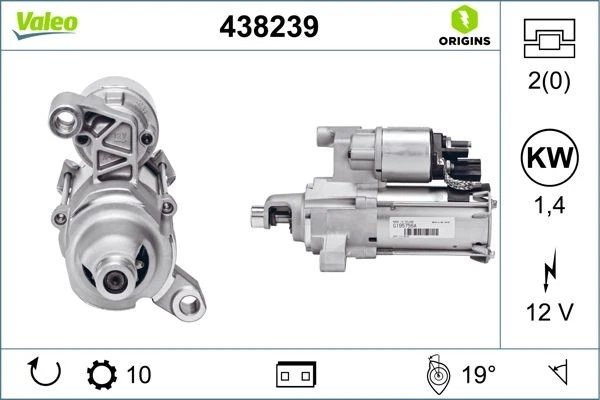 Arranque valeo para Audi A3 Sportback 1.4 TFSI 438239 Foto 1 de 4