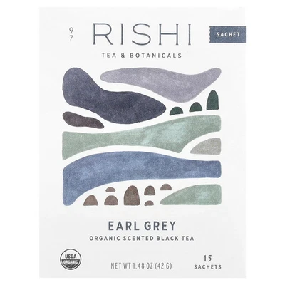 Rishi Tea Orgánico Té Negro Earl Grey 15 Bolsas de Té 1 75 OZ 49 5 g Comercio Justo, Foto 1 de 3