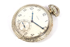 Reloj de Bolsillo ELGIN 3/303 s12 Cara Abierta IWCco Supreme Reloj Relleno de Oro Blanco - Imagen 1 de 14