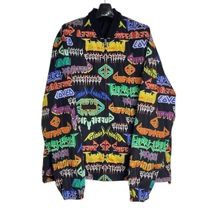 Gucci Logo Print Nylon Jacket Multicolor Men's Size 50 (US M) - Picture 1 of 10