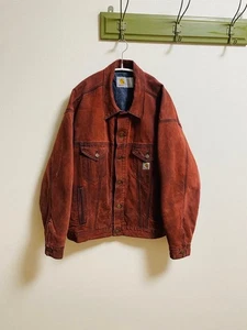 Chaqueta de camionero vintage Carhartt años 90 hecha en EE. UU. chaqueta de m... - Imagen 1 de 24