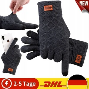 Thermo Strickhandschuhe Touchscreen Woll Handschuhe Thinsulate Gefüttert Winter - Bild 1 von 24