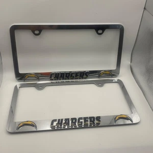 Lote de 2 cargadores de Los Angeles LA marco de matrícula de metal cromado - Imagen 1 de 15