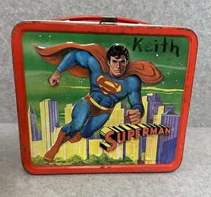 Vintage 1978 Superman Metall Brotdose Aladdin Industries - ohne Thermoskanne - Bild 1 von 9