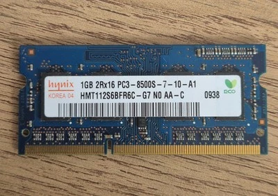 Hynix 1GB 2Rx16 PC3-8500S (DDR3-1066) Memory Ram Laptop (HMT112S6BFR6C-G7) - Image 1 of 2