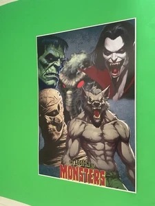 PÓSTER PIN UP MARVEL LA LEGIÓN DE MONSTRUOS HOMBRE LOBO FRANKENSTEIN LA MOMIA NUEVO. - Imagen 1 de 3