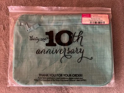 Thirty-One Pocket-A-Tote Turquoise Cross Pop NEW - Image 1 of 3