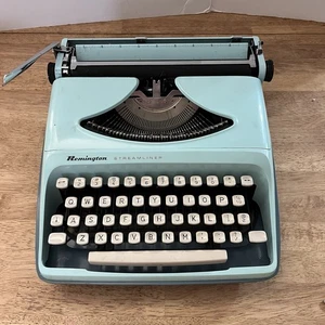 Escritora de escribir portátil Remington Streamliner de colección en estuche rígido - Imagen 1 de 9