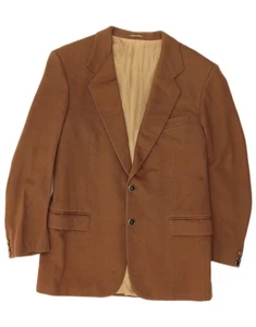 YVES SAINT LAURENT Mens 2 Button Blazer Jacket UK 38 Medium Brown Cashmere AG03 - Picture 1 of 3