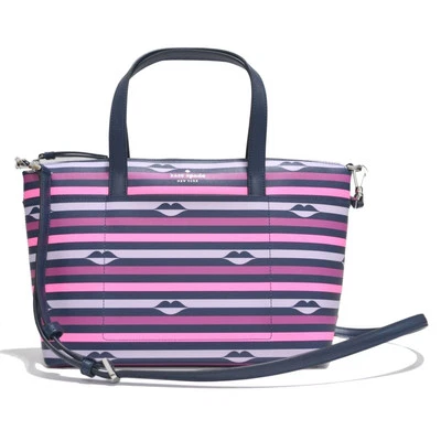 Kate Spade New York Cartera Patrice Bolso Cartera Desmontable Rosa Rayas Multi Nuevo Foto 1 de 4