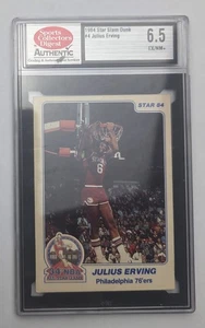 Tarjeta de baloncesto 1984 Star Slam Dunk #4 Julius Erving puntos coleccionistas digestión 6,5 - Imagen 1 de 2