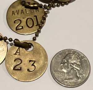 One (1) Vintage Brass AVALON NJ Seasonal Beach Tag Badge New Jersey - Rare Find! - Picture 1 of 3