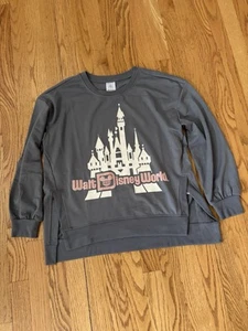Walt Disney World Oversized Sweatshirt Schloss Magic Kingdom Rosa Grau M Neu mit Etikett - Bild 1 von 11