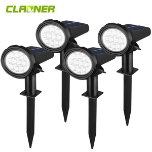 Solar Spot Lights 10LED Outdoor Garden Pathway Adjustable Stake Lamps 3 Modes US - Picture 1 of 16