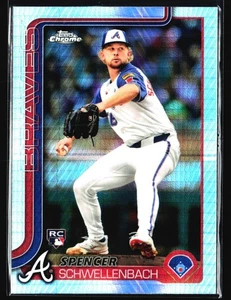 2025 Topps Chrome X Fractor Spencer Schwellenbach Rookie Atlanta Braves #203 - Bild 1 von 2