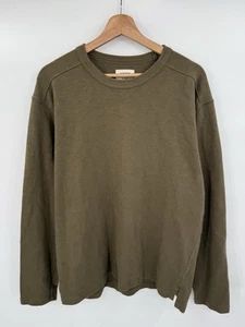 Buck Mason Field Spec Rugby Crew Sweatshirt Men’s Large Army Green - Picture 1 of 5