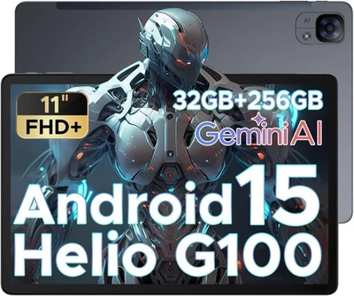 DOOGEE Tab E3 Android 15 AI Tablet 2025, 32GB+256GB/2TB, 11 Inch FHD+& 90 Hz, He - Image 1 of 4