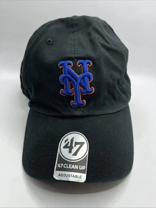New York Mets ‘47 Brand Clean Up Adjustable Strapback Hat Dad Cap - Picture 1 of 7