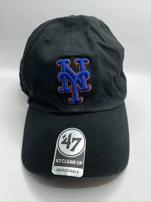 New York Mets ‘47 Brand Clean Up Adjustable Strapback Hat Dad Cap - Image 1 of 4