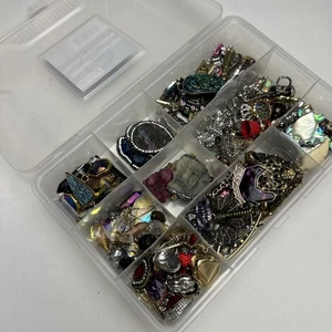 Lot of 2.1 Lbs Pendants for Making Jewelry DIY in Different Shapes with Stones - Picture 1 of 8