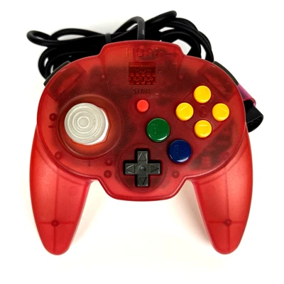 Nintendo 64 Tropical Red Hori Pad Mini Controller: N64 Controller OEM US Seller - Image 1 of 4