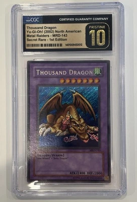 Yugioh Thousand Dragon - 1st Edition English - MRD-143 CGC PRISTINE Pop 1! - Image 1 of 2