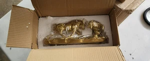 Bulle und Bär Skulptur Wallstreet Börse 28x8x11,5cm Glücksbringer - Bild 1 von 4