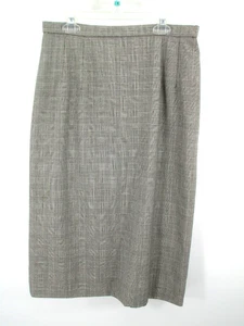 Vintage PENDLETON Midi Pleated Shift Skirt Women 8 Gray Houndstooth Old Money - Picture 1 of 13