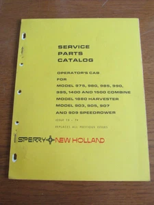New Holland Service TEILEKATALOG Operators CAB für 980 1400 1500 Mähdrescher (M-95) - Bild 1 von 2