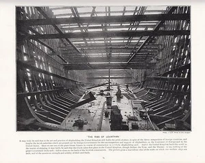 1897 Viktorianisch Aufdruck ~ Leviathan Shipbuilding Clyde Stahl Hull - Bild 1 von 1